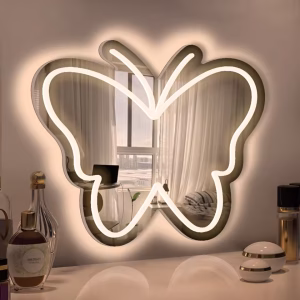 Butterfly Neon Sign with Mirror